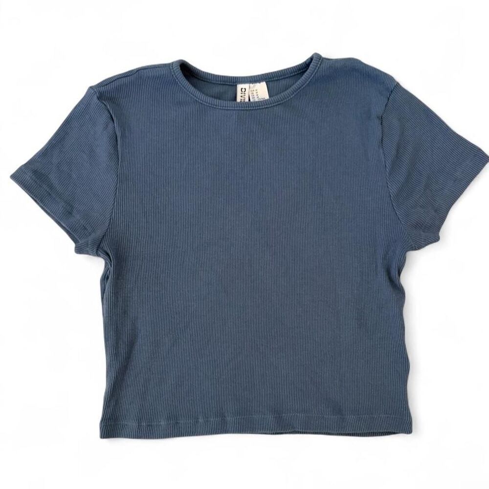 H-m Women's Blue and Navy T-shirt
